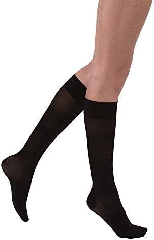 JOBST 119613 BSN Medical UltraSheer Compression Stocking, Knee High, 20-30mmHg, Closed Toe, Petite, Medium, Classic Black