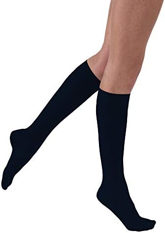 JOBST 121510 BSN Medical UltraSheer Compression Stocking, Knee High, 20-30mmHg, Closed Toe, Midnight Navy, Large, Pair