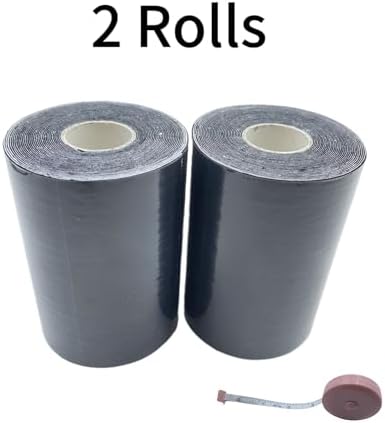 Body Stomach Compression Tape- Extra Wide Kaotic Magic Tape for Workout& Sweater Enhancer& Skin Protection (Black/10CM*5M) (2 Rolls)