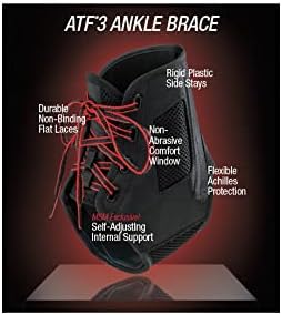 Mueller Sports Medicine AFT3 Ankle Brace, Ankle Pain Relief Support for Men and Women, Ideal for Sprains, Strains, Arthritis, Black