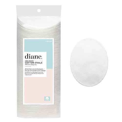 Diane Multi-Layer 3.5" x 2.75" Cotton Ovals, 100% Pure Cotton, Ideal for Makeup Removal, Nail Polish Touch-Ups, Skincare, and Everyday Household Use, 100 Count