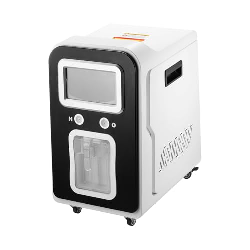 VEVOR Hydrogen Inhalation Machine, 99.99% High Purity Hydrogen Inhaler, HO-Separated 1800ml/min Dual Port Hydrogen Oxygen Inhaler, Hydrogen-Rich Water Generator with Wheels for Home Travel