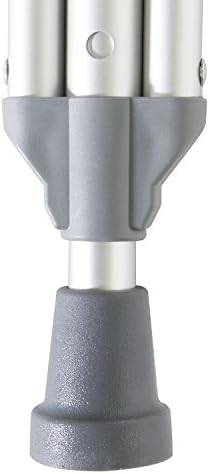 PCP Aluminum Crutches, Push Button Adjustable Height, Lightweight, 1 Pair, Junior Youth Size (4'6" to 5'2")