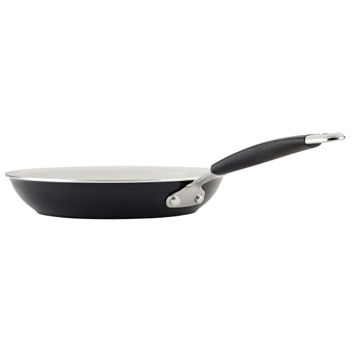 Rachael Ray Cucina Ceramic Cookware Set - 13 Pieces - Ceramic Pots and Pans Set w/Nonstick Frying Pans, Saute Pan, Saucepans, Stockpot, Lids, Pan Protectors & Cooking Utensils - Peppercorn
