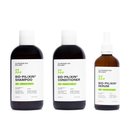 Scandinavian Biolabs Bio-Pilixin¢ç Routine For Women | Helps with Hair Shedding, Nurtures Hair Follicles, Enhances Hair Strength, Repairs Damaged Hair, Clinically Tested, Dermatologically Approved
