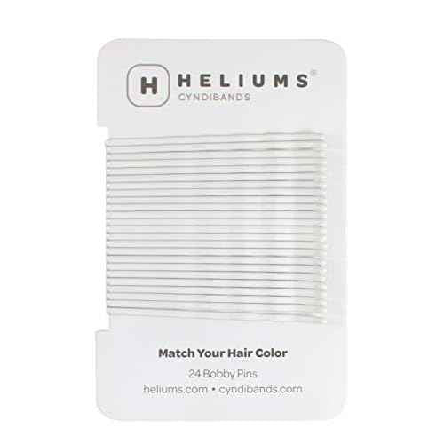 Heliums Large Bobby Pins - Platinum White - 2.5 Inch Extra Long Wavy Hair Pins - 24 Pack