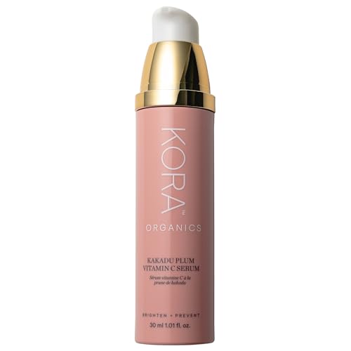 KORA Organics Kakadu Plum Vitamin C Serum, Antioxidant Rich Facial Serum with Hyaluronic Acid, Protect & Improve Skin Tone, Certified Organic, Cruelty Free, 1.01 fl oz