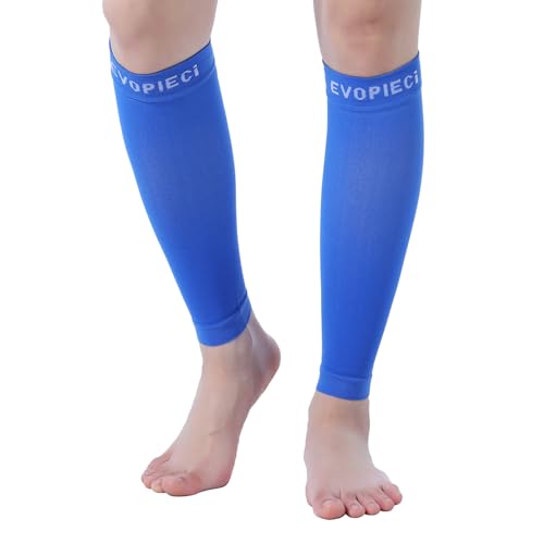 15-20mmHg 1Pair Men and Women Wide Calf Sleeve Brace Compression Socks for Leg Support, Pain Relief