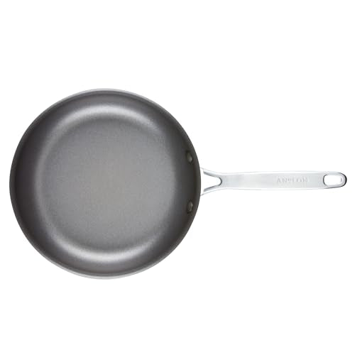 Anolon Achieve Hard Anodized Nonstick Cookware Pots and Pans Set, 9 Piece - Silver