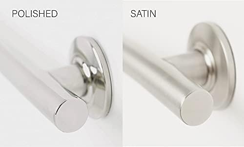 Seachrome 24-inch Coronado Designer Straight Bathroom Shower Grab Bar, Satin Stainless Steel, Brushed Nickel