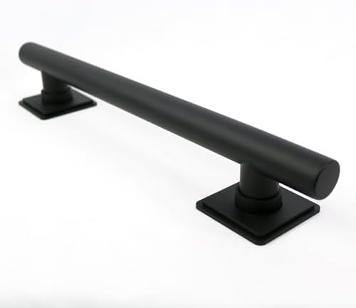 18-inch Coronado Designer Straight Bathroom Shower Grab Bar with Decorative Square Flanges, Satin