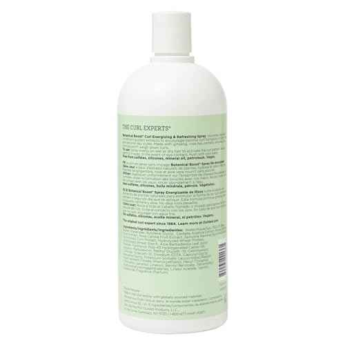 Ouidad Botanical Boost Curl Energizing & Refreshing Hair Spray, 33.8 fl oz, Lasting Definition, No-Residue Refresher Spray for Curly Hair, Adds Weightless Moisture, All Curl Types