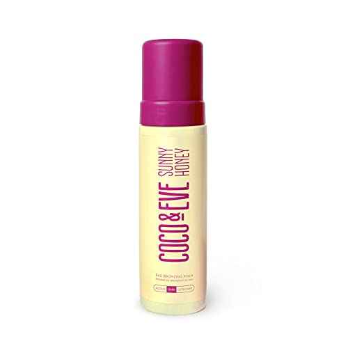 Coco & Eve Sunny Honey Bali Bronzing Self Tanner Mousse - (Dark) All Natural Sunless Tanning Mousse | Instant Self Tanning Lotion with Bronzer and Skin Moisturizer (6.7 fl oz)