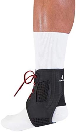 Mueller Sports Medicine AFT3 Ankle Brace, Ankle Pain Relief Support for Men and Women, Ideal for Sprains, Strains, Arthritis, Black