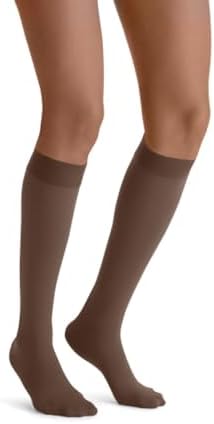 JOBST Opaque SoftFit 15-20 mmHg Closed Toe Knee High Compression Stocking, Espresso, Medium