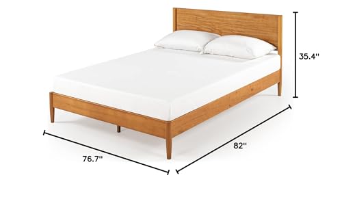ZINUS Allen Mid Century Wood Platform Bed Frame/Solid Wood Foundation/Wood Slat Support/No Box Spring Needed/Easy Assembly, King