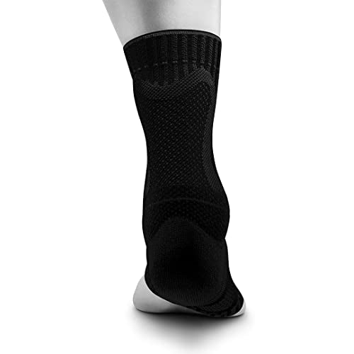 Bauerfeind Sports Achilles Support - Relieves the achilles tendon while running, jumping, and moving - All Black, X-Small