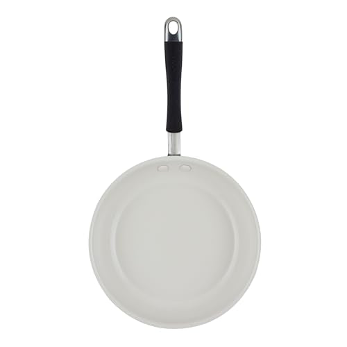 Rachael Ray Cucina Ceramic Cookware Set - 13 Pieces - Ceramic Pots and Pans Set w/Nonstick Frying Pans, Saute Pan, Saucepans, Stockpot, Lids, Pan Protectors & Cooking Utensils - Peppercorn