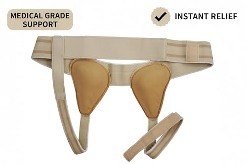 ORTONYX Inguinal Groin Hernia Truss Support Belt Guard Brace- Double Side Beige