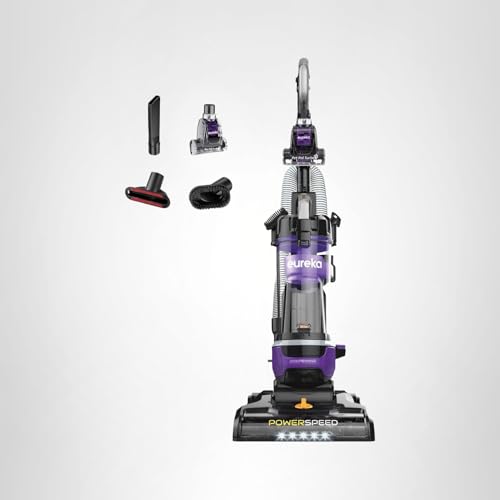 Eureka Powerful Lightweight Upright Vacuum Carpet and Floor, PowerSpeed NEU202 with Automatic Cord Rewind, Purple