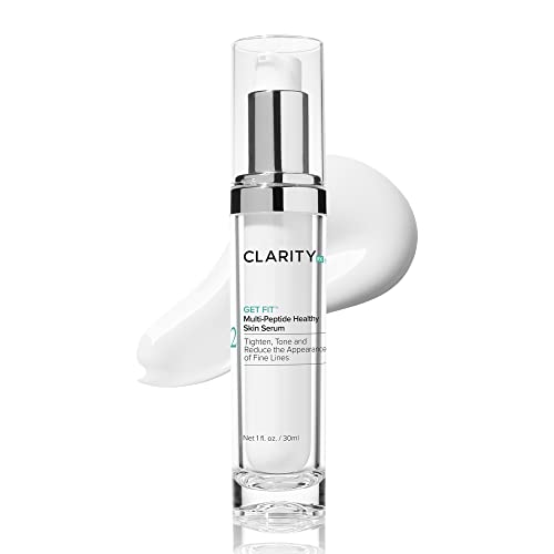 ClarityRx Get Fit Multi-Peptide Healthy Skin Serum, Natural Plant-Based Anti-Aging Treatment for Fine Lines & Wrinkles (1 fl oz)