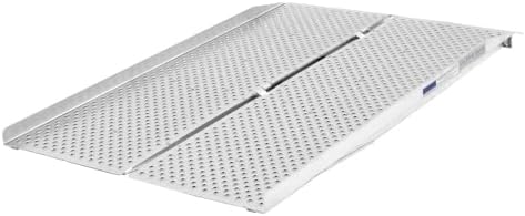 Silver Spring 4' Lightweight Aluminum Single Fold Wheelchair Ramp for Threshold Entryway Accessibility, 800 lb. Weight Capacity