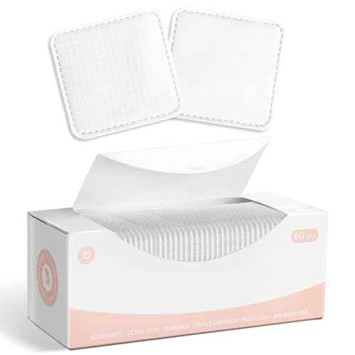 Square Cotton Pads,100% Cotton, Not to Shed or Fall Apart, 60 Count, Unique Triple-Layer Design for Daily Skin Care
