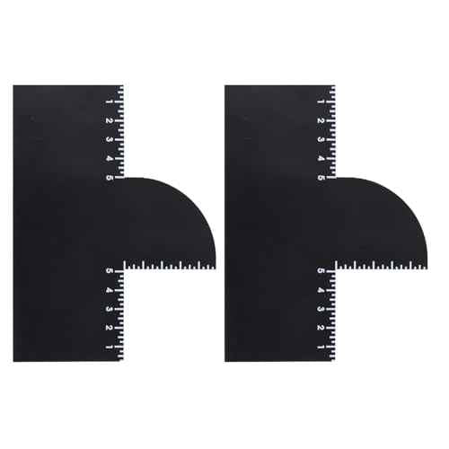 2pcs Enhancement Card for Barbers with Measurement Indicators, Reusable Hairline Shaper Shaping Tool and Color Spray Edge Hair Liner Line up Tool for Barber Beard Stencil Maker Accessories Supplies