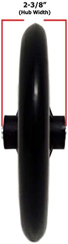 8" x 1" Heavy Duty Front Wheelchair Wheel (Each), 5/16" (8 mm) Bearing, 2-3/8" (60 mm) Hub Width, Fits Most Medline, Drive, Invacare, E&J, Guardian, Tuffcare, ALCO and Other Manual Wheelchairs