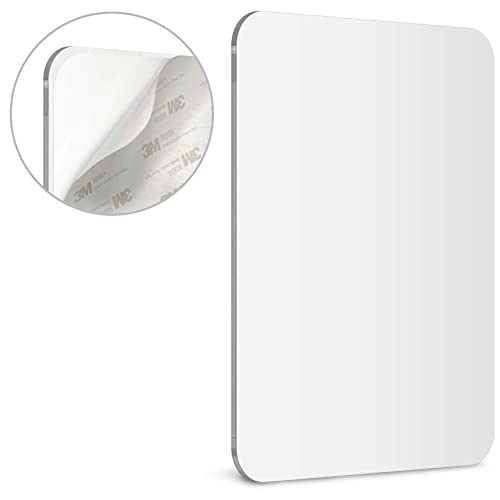 Mavoro 7x9 Shaving Mirror for Shower | 3M Adhesive Shower Mirror | Acrylic - Unbreakable | Less Fogging | Sleek Frameless | Peel and Stick | Glassless Safety (1 Pack)