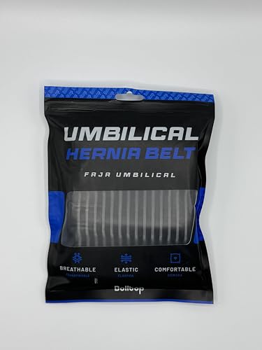 Umbilical Hernia Belt for men & women. Abdominal Binder - compression pad for naval (double thickness). Hernia support belt: ventral, incisional, epigastric, belly button hernias. Prevention aid (L/XL)