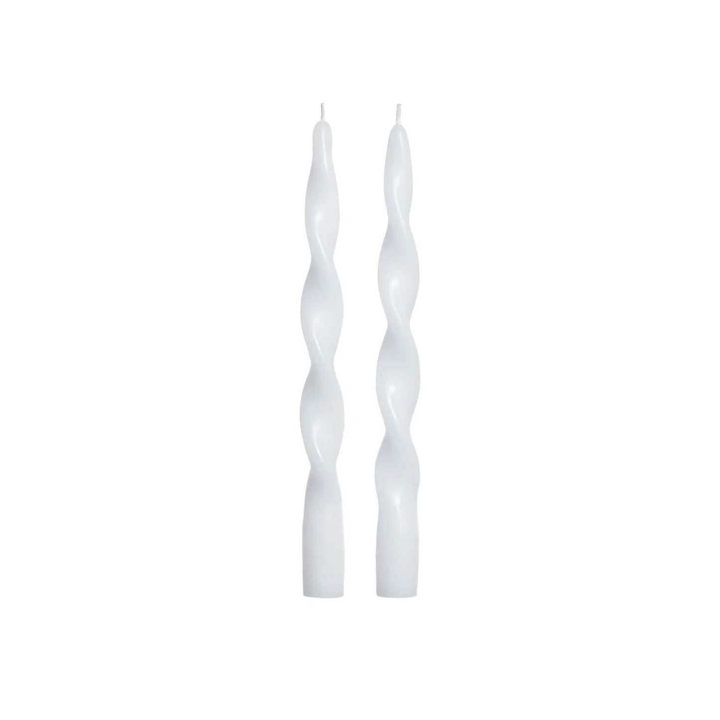 Zodax Lumière Twist Formal Candles 10" Set of 2 (White)"