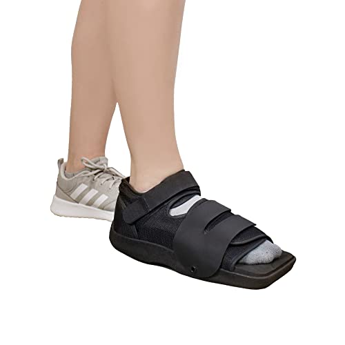 Deluxe Post Op Shoe - Adjustable Medical Support for Broken Toes, Foot Injuries, Fractures, Bunions and Surgical Recovery L3260 - Size S (Men’s US 7.5-9 / Women’s US 8.5-10)