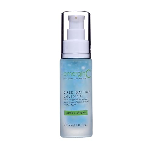 emergin C D-Red Daytime Emulsion - Gentle + Effective Redness Reducing Formula with Aloe Vera, Chamomile + Vitamin E - Soothing, Calming Emulsion for Redness (1 Ounce, 30 ml)