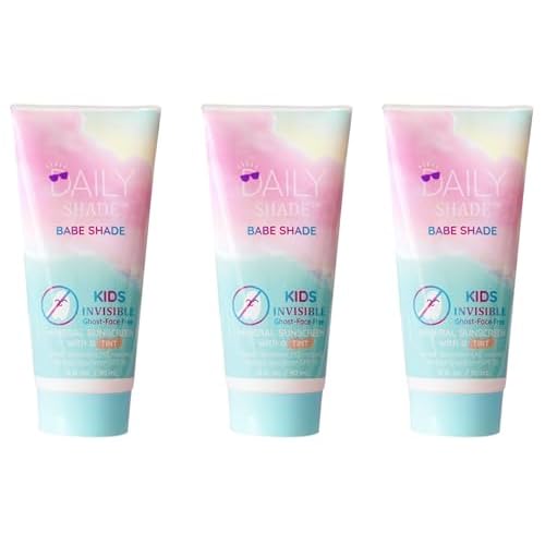 Babe Shade Kids Tinted Mineral Sunscreen for Face with SPF 30 - Non-Nano Zinc, Reef Safe, Travel Size Water Resistant & Hypoallergenic Skin Care Formula for All Types of Skin Tone - Pack 3