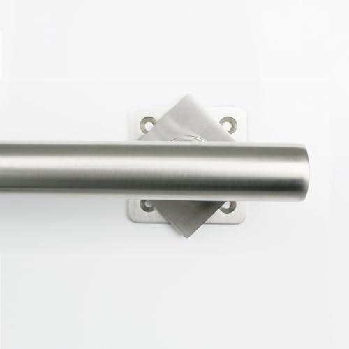 18-inch Coronado Designer Straight Bathroom Shower Grab Bar with Decorative Square Flanges, Satin