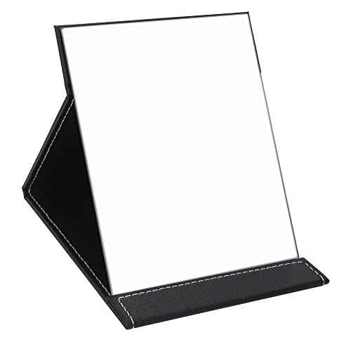 EFAILY Folding Travel Mirror, PU Portable Adjustable Rectangular Ultrathin Mirror, for Travel, Camping,Home(6.4W¡¿5.3L)
