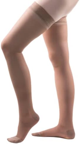 Allegro 15-20 mmHg Essential 4 Sheer Compression Hose - Comfortable, Thigh High, Closed Toe Support Stockings for Women