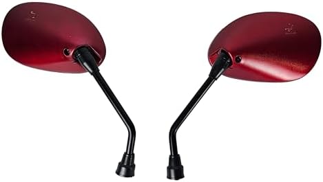 Rear View Mirror Pair For Most Pride Mobility Scooters (Only Works With Scooters With Screw Holes On the Tiller) COLOR: RED
