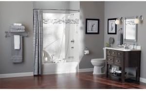 Moen Polished Brass Bathroom Safety 18-Inch Shower Grab Bar with Concealed Screws for Handicapped or Elderly, R8718PB