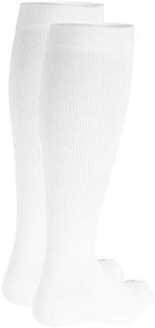 Truform Women's 15-20 mmHg Medical Compression Socks, Moderate Support Soft Stretch Comfort Microfiber, Knee High, Closed Toe, White, X-Large
