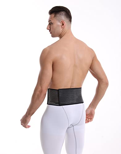 Umbilical Hernia Belt for men & women. Abdominal Binder - compression pad for naval (double thickness). Hernia support belt: ventral, incisional, epigastric, belly button hernias. Prevention aid (XXL)