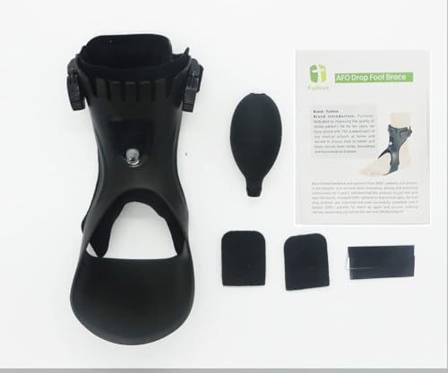 AFO Drop Foot Brace, Upgraded Medical Foot Up Ankle Foot Orthosis Support with Inflatable Airbag for Hemiplegia Stroke Shoes Walking Foot Stabilizer (Right, S)