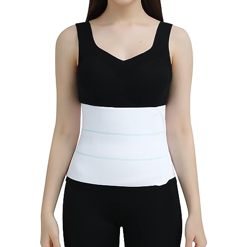 Abdominal Binder Post Surgery Tummy Tuck Belt For Women & Men, Postpartum Belly Band Compression Stomach Wrap, Skin Friendly, Breathable - (60" - 75") 3 Panel - 9"