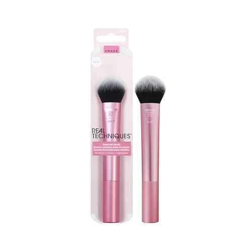 Real Techniques Tapered Cheek Brush, RT 449 Fluffy Blending Brush for Powder Blush & Highlighter, UltraPlush Synthetic Bristles, Vegan & Cruelty-Free Makeup Brush, 1 Count