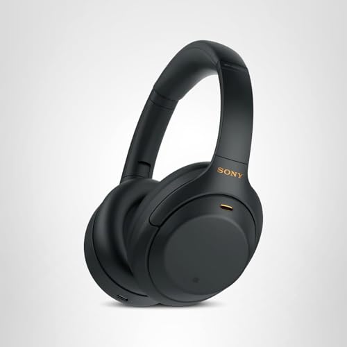 Sony WH-1000XM4 Wireless Premium Noise Canceling Overhead Headphones with Mic for Phone-Call and Alexa Voice Control, Black WH1000XM4