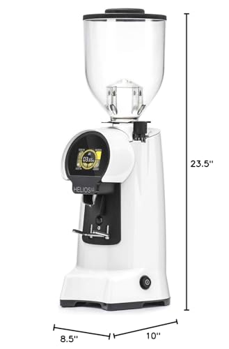 Eureka Helios 65 Commercial Espresso Grinder | Touchscreen | 65mm Burrs | Programmable | Stepless | (White)