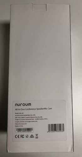 NUROUM C40(2nd Gen) 2K Video Conference Webcam with Microphone and Speaker, 5X Zoom, 4 Noise Cancelling Mics Conference Room Camera, 120°Ultra Wide Angle, 16ft Voice Pickup, for Zoom/Skype/Teams