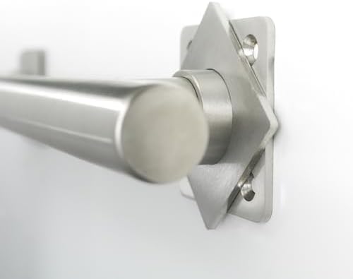 18-inch Coronado Designer Straight Bathroom Shower Grab Bar with Decorative Square Flanges, Satin