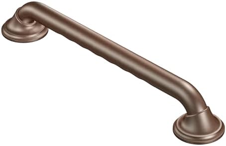 Moen R8718D3GOWB Bathroom Safety Ultima 18-Inch Designer Bathroom Grab Bar with Curl Grip, Old World Bronze